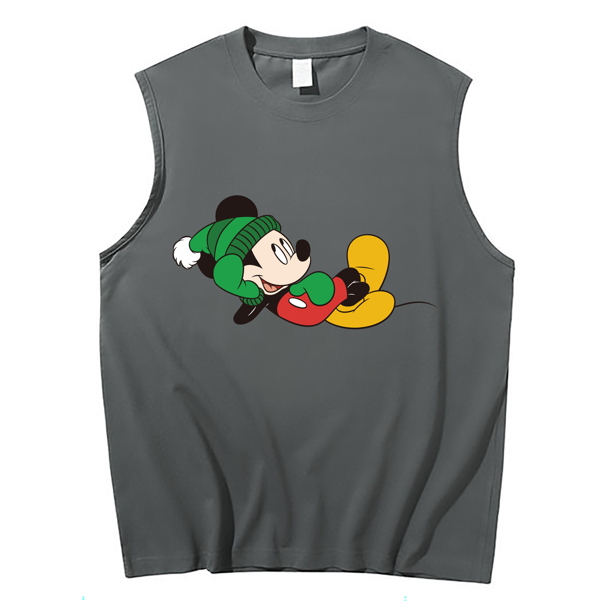 （画像用） ミッキーマウス Mickey Mouse コットン100％タンクトップ（フロントプリント）